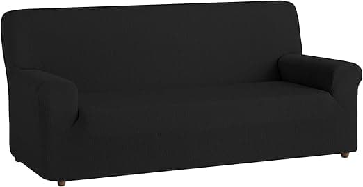 Detalle de textil-home Funda elastica TEIDE 3 plazas, negro, 180-240 cm 🛋