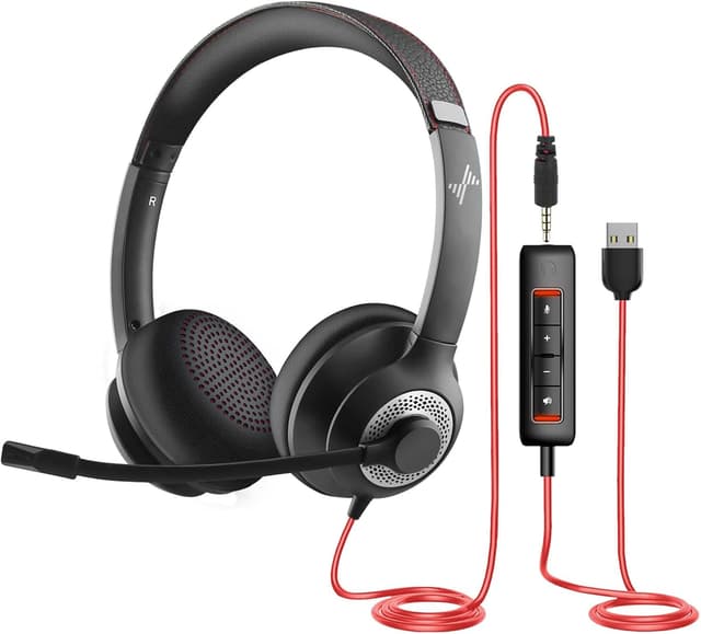 Detalle de JIAMQISHI USB Headset with Microphone 40mm