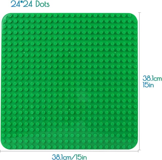 Thumbnail 6 de Große Bauplatte kompatibel mit LEGO DUPLO (2 Stück), 38 x 38 cm, grün – Classic Grundplatte für kreatives Vorschulspiel