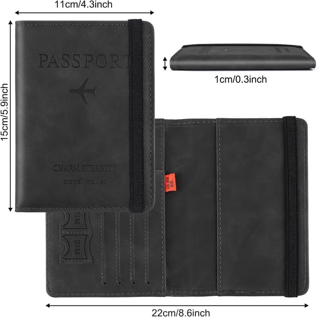 Detalle de Sciphylia porta passaporto RFID Nero Scuro