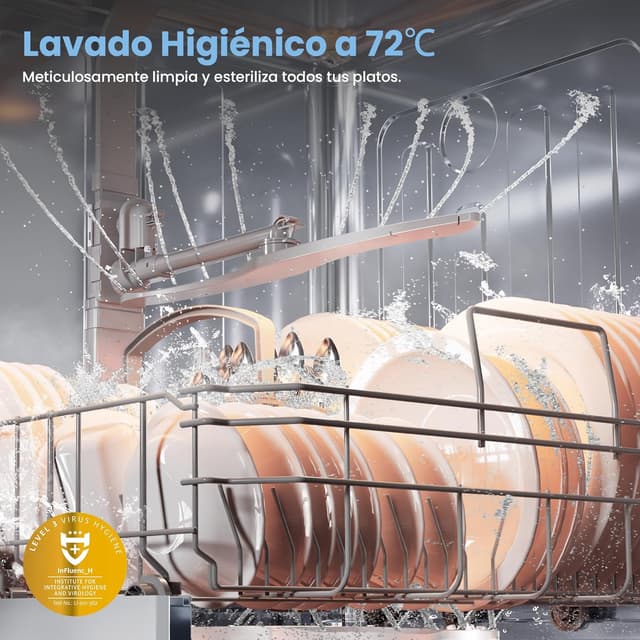 Detalle de COMFEE' CDWEF1034BW Lavavajillas 10 cubiertos, inicio diferido