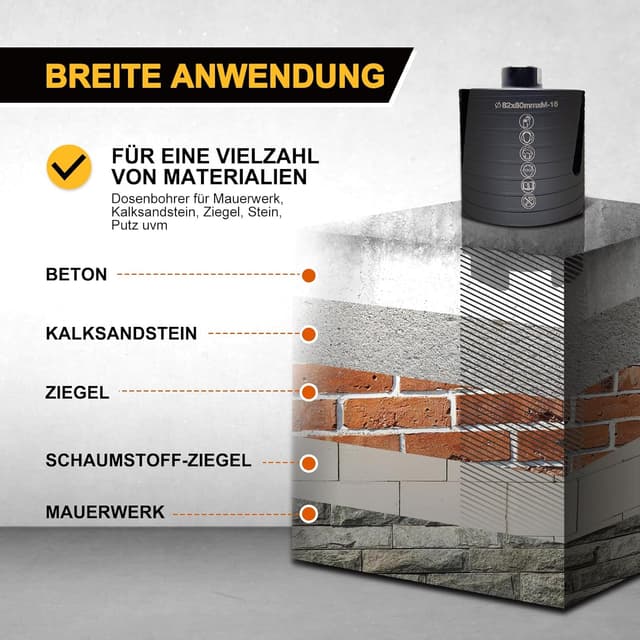 Thumbnail 5 de GVHAKG Diamantbohrkrone 82 mm