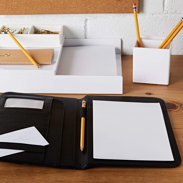 Detalle 1 de Wedo 0585801 Elegance cartella per appunti A5 in finta pelle e nylon, colore nero