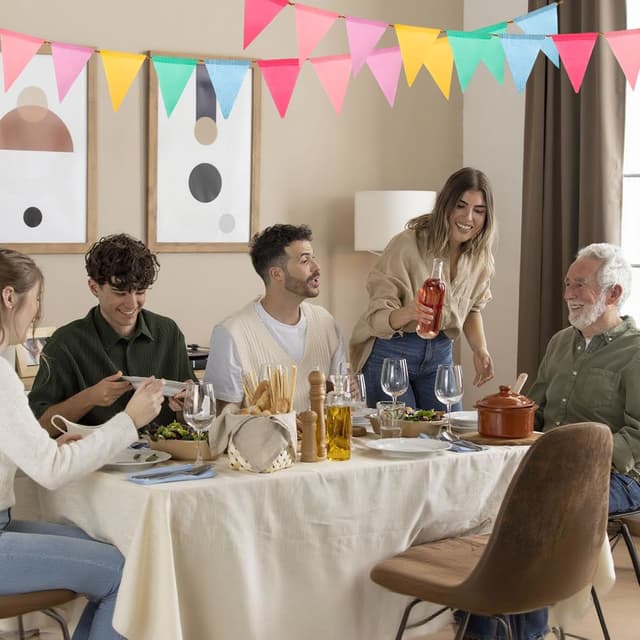 Detalle 2 de GUO-YING Wimpelkette Outdoor 20 m, 60 Flaggen