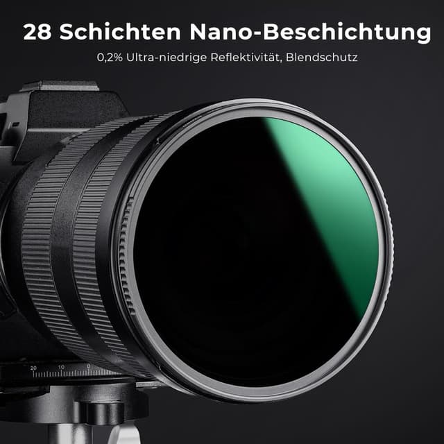 Detalle 1 de K&F CONCEPT Nano-X ND1000 82 mm ND-Filter