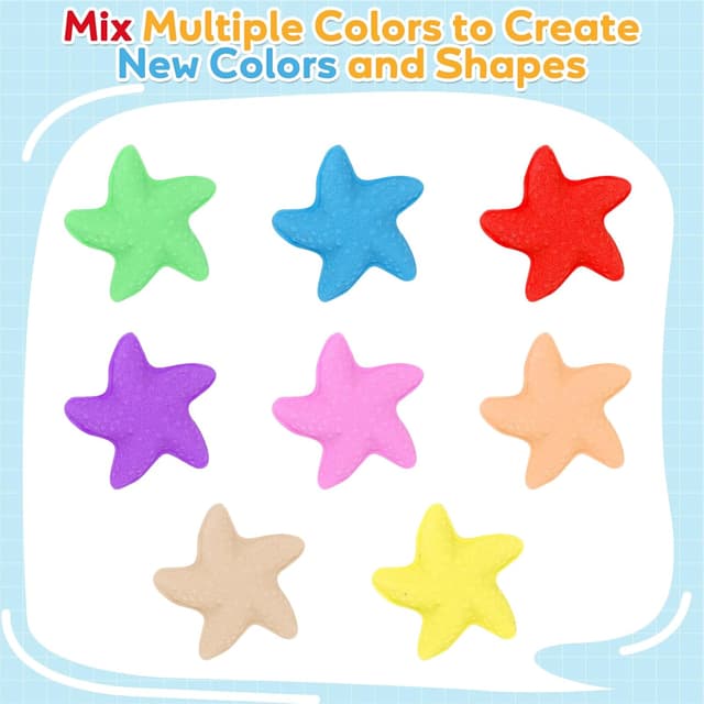 Detalle de FURWEY 6.6lbs Play Sand (3-Color Mixed Packaging) Sensory Sand for Molding, Squeezing & Shaping