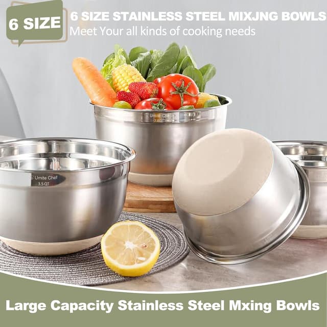 Detalle 2 de Umite Chef Mixing Bowls 6-piece set 🥣