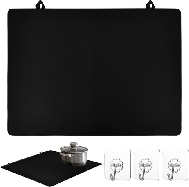 Detalle de YYTECH Abdeckung Herdplatte 72,5 x 52 cm aus lebensmittelechtem Silikon mit 3 Haken