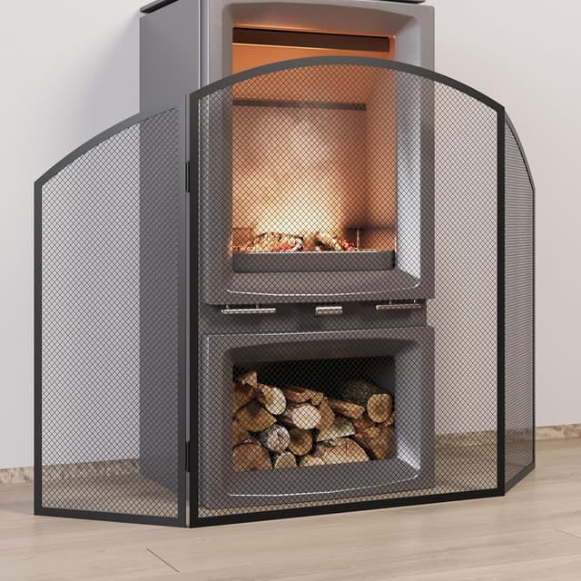 Thumbnail 5 de Kingson Black Fireplace Guard 96.5x61cm