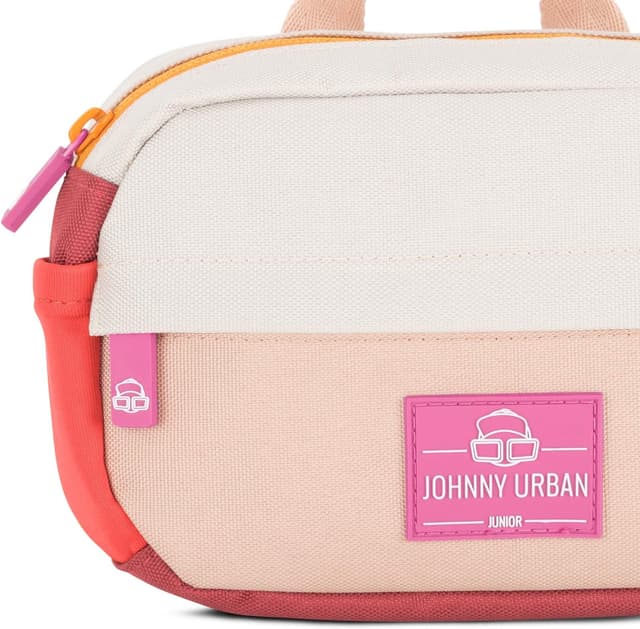 Detalle de JOHNNY URBAN JUNIOR Felix Kinder-Bauchtasche ab 3 Jahren, recycelt & wasserabweisend – Rot/Rosa
