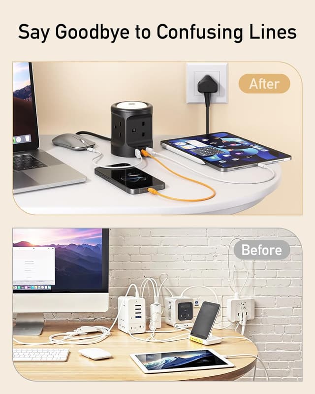 Thumbnail 6 de USB night light extension lead 4 way 13A