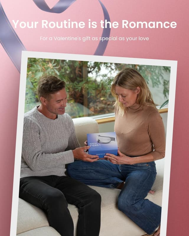 Detalle de RENPHO Eyeris 1 heated eye mask with heat, adjustable 180° fit and Bluetooth music