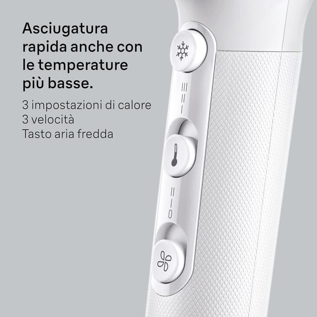 Detalle de Braun HD2.1 BRHD210E asciugacapelli 2100W con concentratore, 3 calore e 2 velocità