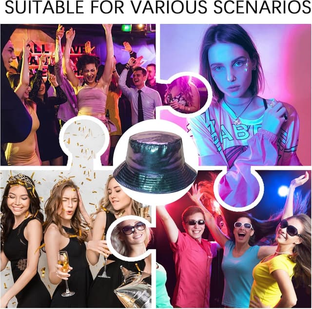 Thumbnail 3 de CWENDANER Glänzender Metallischer Fischerhut 58 cm