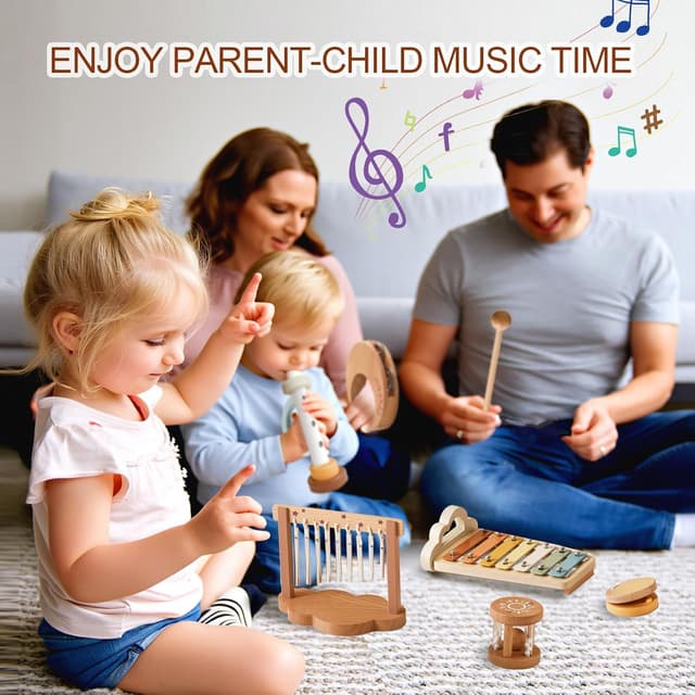 Thumbnail 4 de Smartwo Kids Musical Instruments wooden toy set 🎶