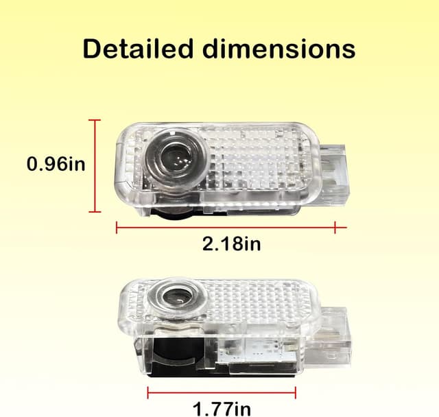 Detalle de Krewua 4 PCS car door logo projector lights for multiple Audi models (A1/A3/A4/A5/A6/A7/A8, Q2/Q3/Q5/Q7/Q8, TT, R8)