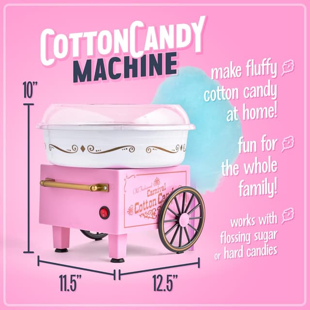 Detalle 2 de Nostalgia Cotton Candy Maker Pink