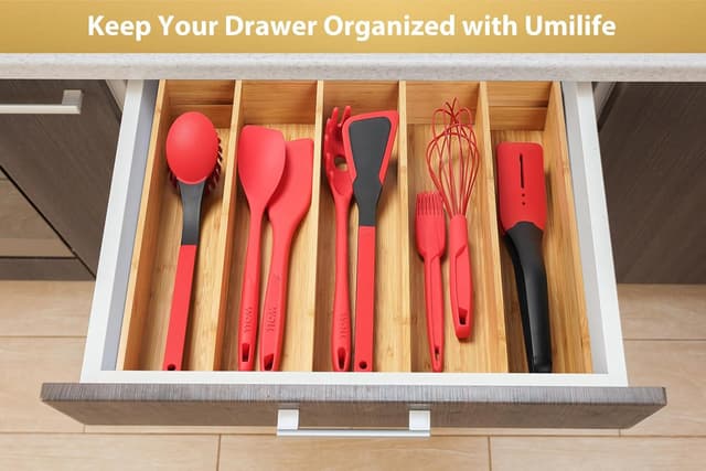 Detalle de UMILIFE Expandable Kitchen Drawer Organizer, 2.5-Inch
