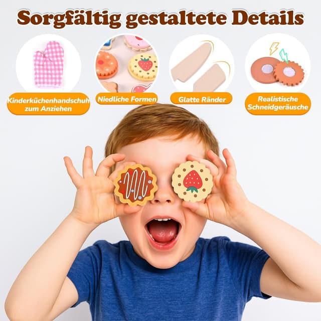 Detalle 1 de Wooderma Kinderküche Zubehör Kekse Set