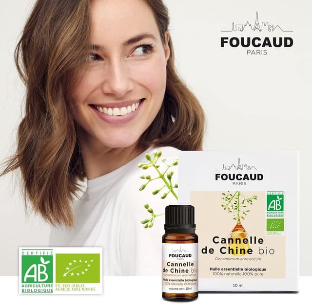 Detalle 2 de Olio essenziale di Cannella cinese FOUCAUD ORGANIC (Cinnamomum cassia), chemotyped, 10 ml con roll-on