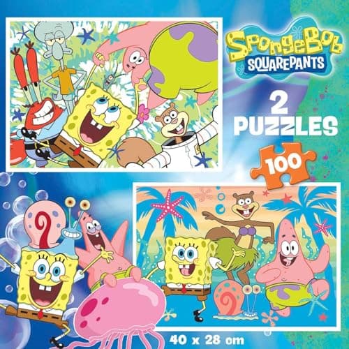 Thumbnail 5 de Educa Bob Esponja 2x100 Puzzles 🧩 Diversión Doble para Niños de 6+