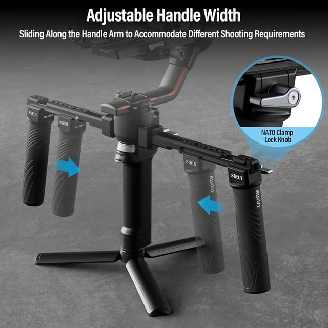 Detalle de SIRUI AM-DSH dual handgrip gimbal grip