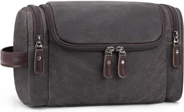 Thumbnail 6 de ZOMFELT Travel Toiletry Bag for Men, Waxed Canvas Dopp Kit