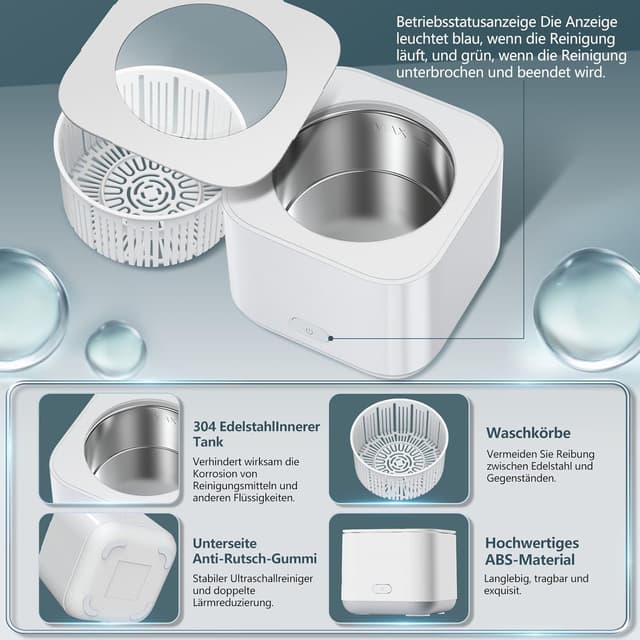 Thumbnail 4 de 43KHZ Ultraschallreiniger 30W, tragbar