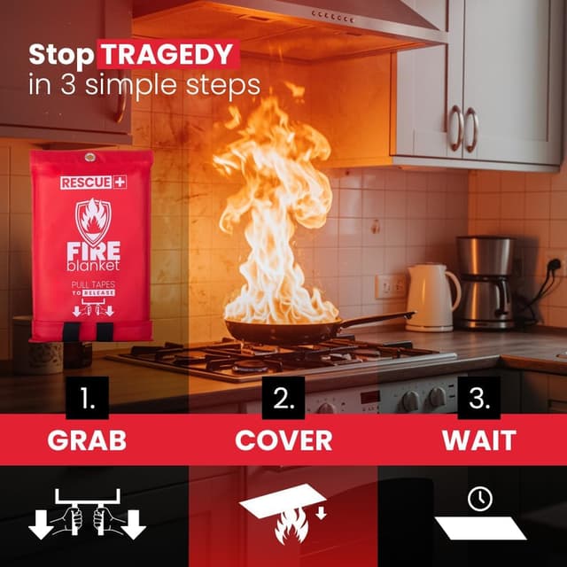 Thumbnail 2 de Rescue+ 40 x 40 in Fireproof Emergency Blanket