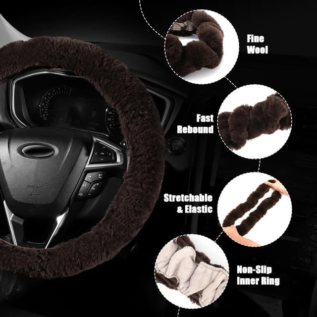 Thumbnail 2 de 7VSTOHS Lambskin Wool Wheel Cover