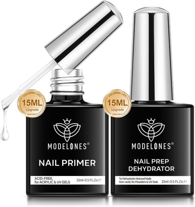 Detalle de Modelones Kit Primer Ongle Semi Permanent + Déshydrateur UV Nail Prep (15 ml x 2)