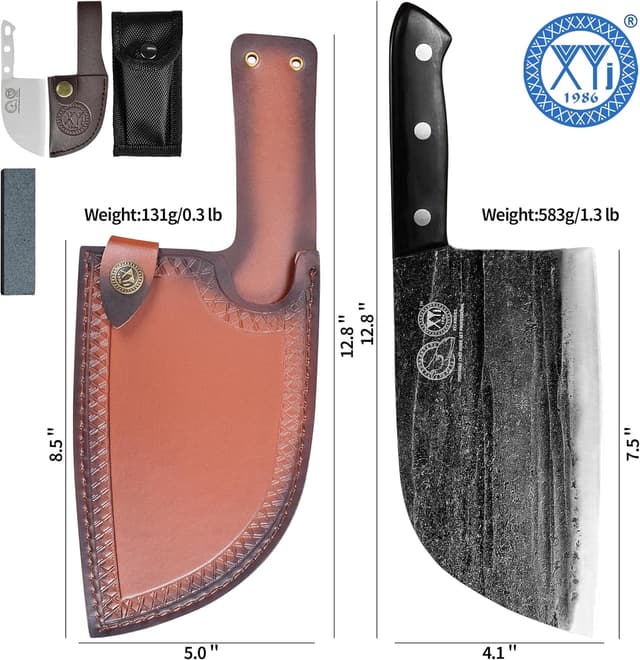 Thumbnail 7 de XYJ Chef Knife y Pinzas de Carne, 7.5" 🌟 Años de Tradición