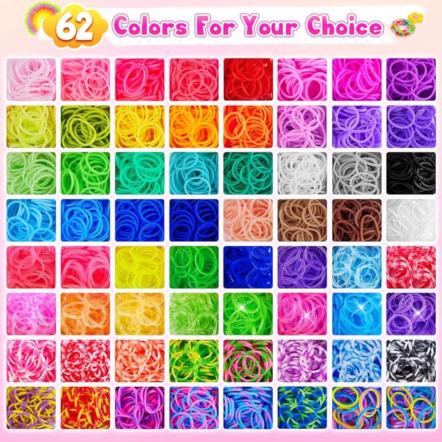 Thumbnail 4 de CGBOOM 5000+ Loom BĂ€nder Set 62 Farben đš