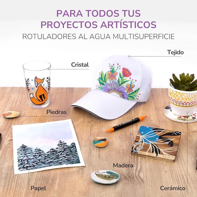 Thumbnail 4 de Zenacolor Rotuladores Acrílicos doble punta 24 colores