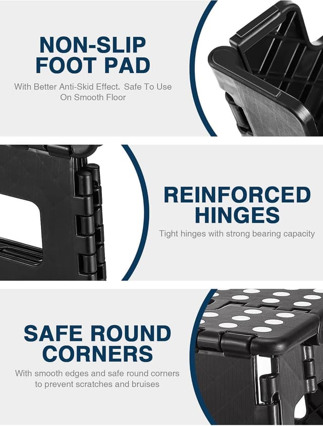 Detalle de HOUSE DAY Tritthocker klappbar 40 cm