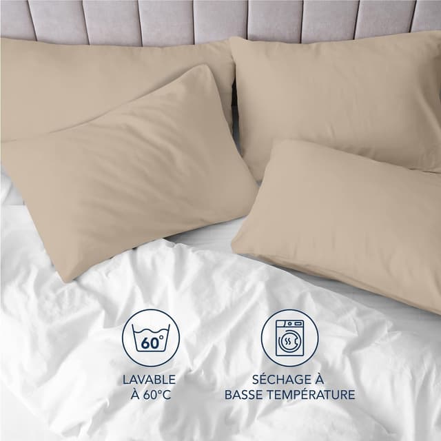 Detalle 2 de Taies oreiller coton jersey 150 GSM 40x80