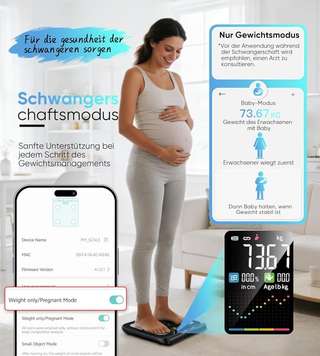 Detalle 2 de Körperfettwaage mit 8 Elektroden 180 kg