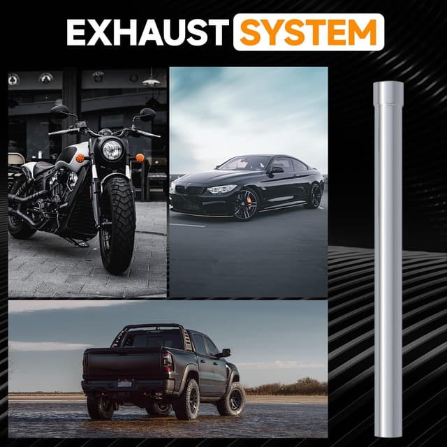 Thumbnail 6 de A-KARCK Straight Exhaust Pipe Mandrel Tube (2.5 in OD) — Stainless Steel 30 in