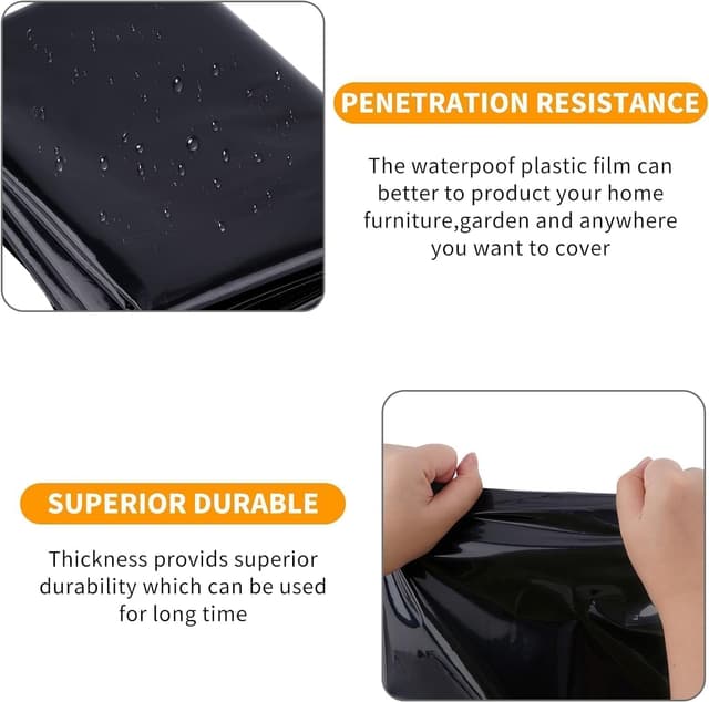 Thumbnail 2 de Atoke 2M x 3M polythene sheeting for gardening