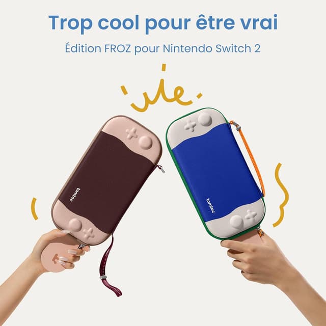 Detalle de tomtoc Étui rigide pour Nintendo Switch 2 (2025) avec 12 cartouches de jeux