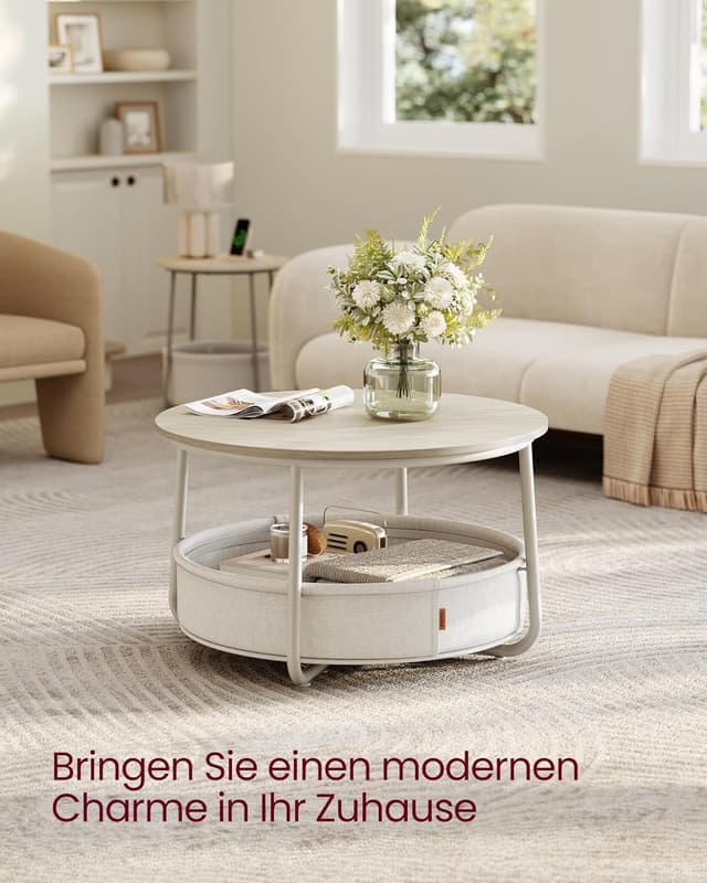 Detalle 2 de Runder Couchtisch mit Stauraum LCT244K01