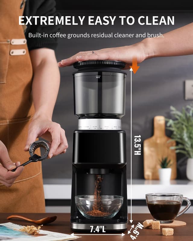 Thumbnail 6 de SHARDOR Conical Burr Grinder 51 Settings