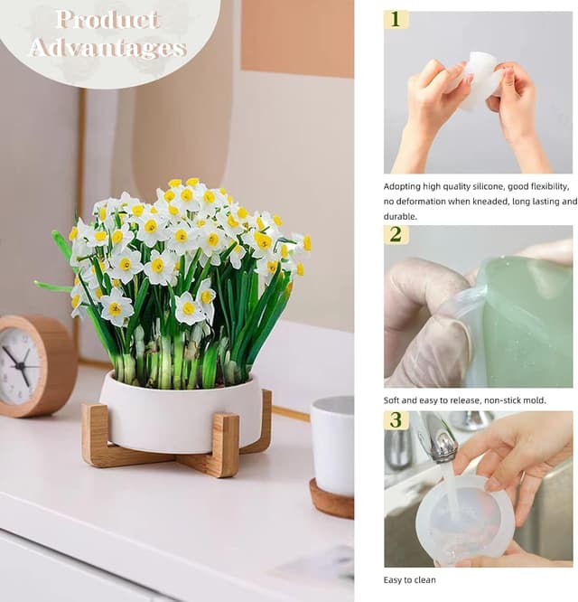 Detalle de Silikonformen Tablett Schüssel für Epoxidharz