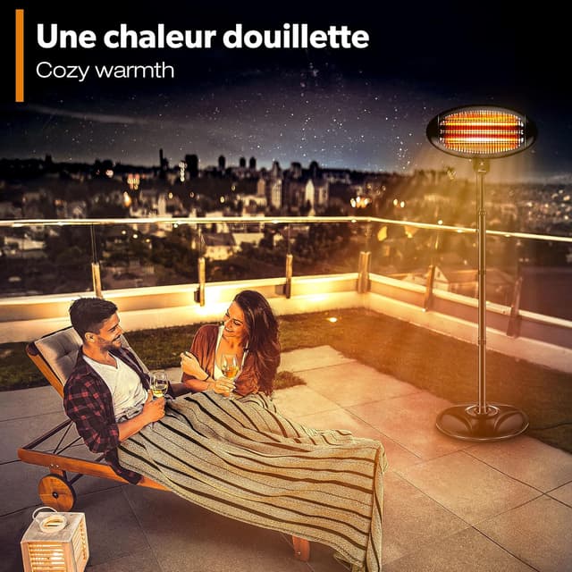 Thumbnail 6 de TRESKO Radiateur infrarouge sur pied 2000W