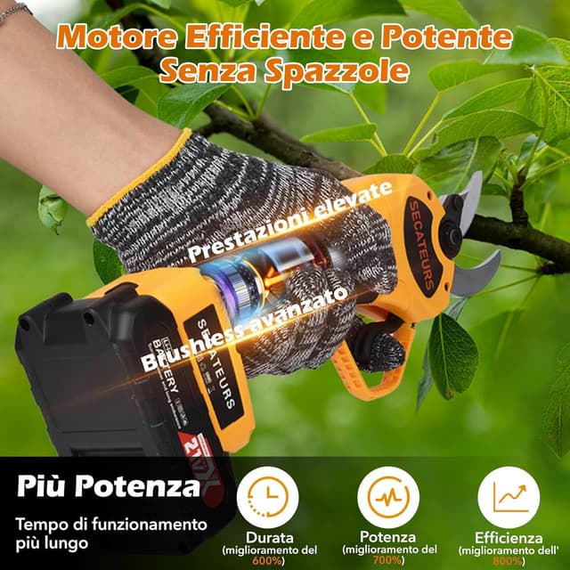 Detalle 1 de NUZEKY forbici potatura elettriche 40 mm