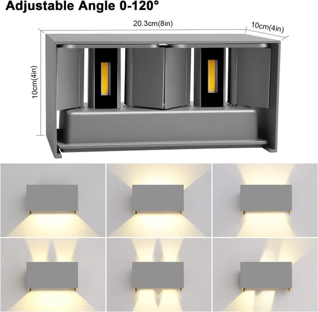 Detalle de Kingwen applique LED 20 W IP65 2 pezzi