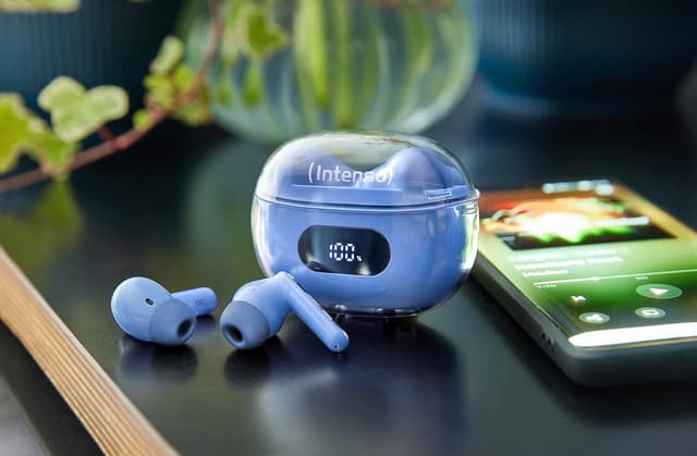 Detalle de Intenso Buds Plus T315AE – TWS True Wireless mit ANC, ENC, Bluetooth 5.4 & bis zu 25 Std. Musikwiedergabe