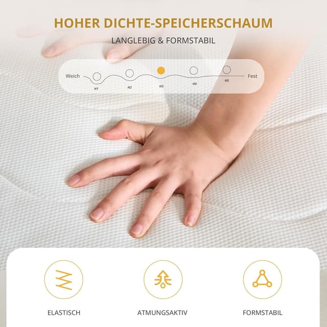 Detalle 2 de NAPSIE Matratze 90x200 cm 7-Zonen Kaltschaum
