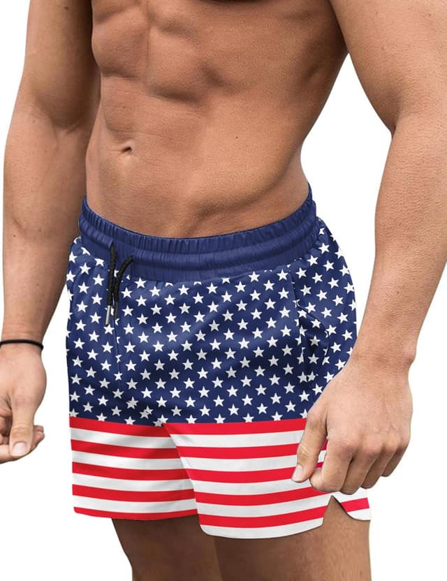 Detalle de COOFANDY swim trunks quick-dry 90% nylon