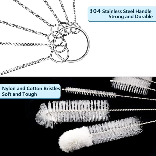 Detalle de YUNGMAX Long Bottle Cleaner Brush Set 7Pcs